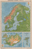 SCANDINAVIA PHYSICAL. Norway Sweden Denmark Finland (<1940 borders) 1944 map