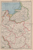 WW2 POLAND showing 1939 Germany-USSR partition line. Danzig free city 1944 map