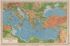 SE EUROPE. Enlarged Hungary. Italian Istria. BARTHOLOMEW 1944 old vintage map