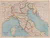 ITALY NORTH. Includes Istria Tende Mt Cenis. Pre-1947 border changes 1944 map