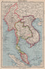 INDOCHINA. Shows border changes from Franco–Thai War (1940-1941) 1944 old map