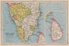 INDIA SOUTH & CEYLON (SRI LANKA) . Mysore Madras (Chennai) Kochi 1944 old map