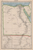 EGYPT. & Nile Valley. BARTHOLOMEW 1944 old vintage map plan chart