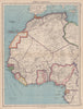 AFRICA. French West Africa. Rio de Oro Rio Muni Nigeria. BARTHOLOMEW 1944 map