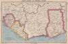 WEST AFRICA. Gold Coast (Ghana) Sierra Leone Liberia Ivory Coast 1944 map