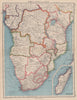 SOUTHERN AFRICA. Belgian Congo Rhodesia Bechuanaland Tangyanika 1944 old map