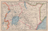 EAST AFRICA. Kenya and Uganda. Lake Victoria. BARTHOLOMEW 1944 old vintage map