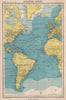 ATLANTIC OCEAN. Shows main air & shipping routes, drift/pack ice limits 1944 map