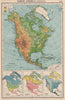 NORTH AMERICA PHYSICAL & CLIMATE. Temperature. Rainfall. BARTHOLOMEW 1944 map
