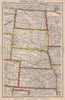 USA PLAINS STATES. North & South Dakota Nebraska Kansas. BARTHOLOMEW 1944 map