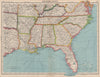 USA SOUTHERN STATES Florida Georgia LA MS AL NC SC TN AR KY BARTHOLOMEW 1944 map