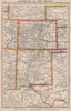 COLORADO AND NEW MEXICO. USA state map. BARTHOLOMEW 1944 old vintage chart