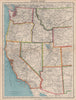 USA WESTERN STATES. California Washington WA ID NV AZ UT. BARTHOLOMEW 1944 map