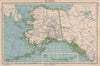 ALASKA. railways. Mountains. BARTHOLOMEW 1944 old vintage map plan chart