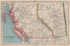 CANADA. British Columbia & Alberta. Railways. BARTHOLOMEW 1944 old vintage map