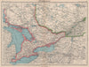 ONTARIO SOUTH. counties. Lake Ontario Huron Erie. Canada. BARTHOLOMEW 1944 map