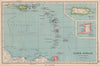 LESSER ANTILLES. Windward & Leeward islands. Puerto Rico. Trinidad 1944 map