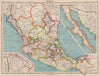MEXICO. showing states. BARTHOLOMEW 1944 old vintage map plan chart