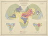 Spread of civilisation from antiquity to 1940. World on Kite Projection 1947 map