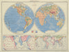 WORLD MAGNETIC VARIATION & COTIDAL LINES. Physical. Ocean Drainage 1947 map