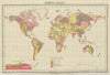 WORLD GEOLOGICAL. Geology. Primary Secondary Tertiary. BARTHOLOMEW 1947 map