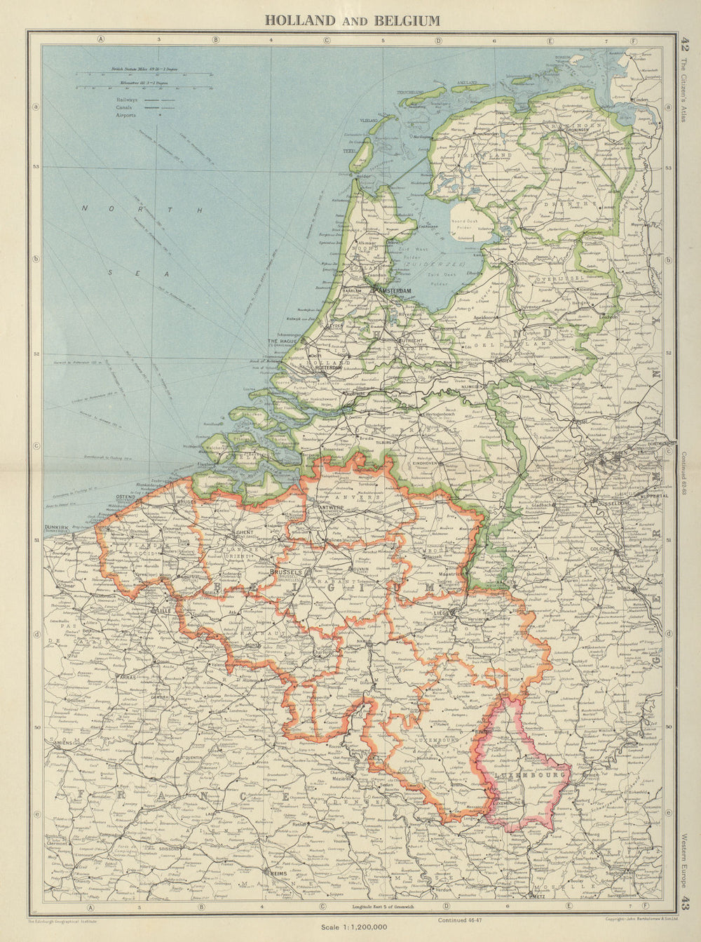BENELUX. Netherlands shows Noordoostpolder under construction 1947 map