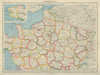 FRANCE NORTH in departements. BARTHOLOMEW 1947 old vintage map plan chart