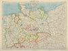 NORTHERN GERMANY showing 1938 border with Poland. BARTHOLOMEW 1947 old map