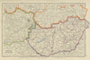 MIDDLE DANUBE Hungary, Eastern Austria & Southern Slovakia. BARTHOLOMEW 1947 map