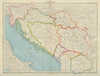 YUGOSLAVIA. Trieste international zone. Slovenian Istria. BARTHOLOMEW 1947 map