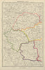 ROMANIA WEST showing provinces. Timisoara Oradea. BARTHOLOMEW 1947 old map