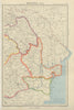 ROMANIA EAST showing provinces & 1938 borders. Bucharest. BARTHOLOMEW 1947 map
