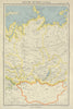 CENTRAL ASIATIC RUSSIA Siberia. Tuva/Tyva. Mongolia. BARTHOLOMEW 1947 old map