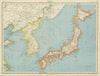 JAPAN & KOREA. Manchuria Chosen. BARTHOLOMEW 1947 old vintage map plan chart