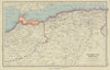 ALGERIA AND MOROCCO showing Spanish Morocco. BARTHOLOMEW 1947 old vintage map