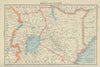 EAST AFRICA. Kenya and Uganda. Lake Victoria. BARTHOLOMEW 1947 old vintage map