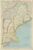 NEW ENGLAND. Connecticut Massachusetts Vermont NH Maine RI. BARTHOLOMEW 1947 map