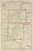 COLORADO AND NEW MEXICO. USA state map. BARTHOLOMEW 1947 old vintage chart