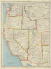 USA WESTERN STATES. California Washington WA ID NV AZ UT. BARTHOLOMEW 1947 map