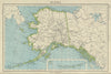ALASKA. railways. Mountains. BARTHOLOMEW 1947 old vintage map plan chart
