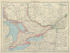 ONTARIO SOUTH. counties. Lake Ontario Huron Erie. Canada. BARTHOLOMEW 1947 map