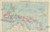 SOUTH-WEST PACIFIC Netherlands Indies Indonesia Philippines New Guinea 1947 map