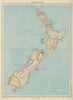 NEW ZEALAND. Showing provinces & counties. BARTHOLOMEW 1947 old vintage map