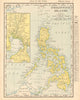Philippine Islands. Manila Bay. Philippines. RAND MCNALLY 1906 old antique map