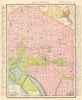Washington D.C. town city map plan. Washington DC. RAND MCNALLY 1906 old