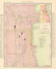 Chicago Loop downtown town city map plan. Illinois. RAND MCNALLY 1906 old