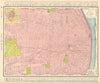 St. Louis town city map plan. Missouri. RAND MCNALLY 1906 old antique