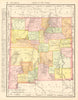 New Mexico state map showing counties. RAND MCNALLY 1906 old antique chart