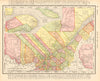 Quebec. Québec. Canada. RAND MCNALLY 1906 old antique vintage map plan chart