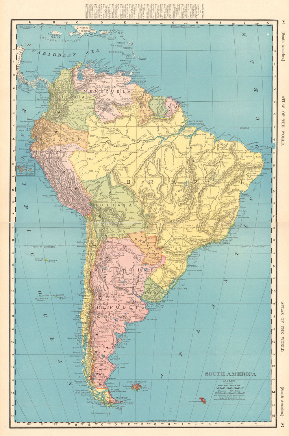 SOUTH AMERICA. Paraguay-Bolivia border pre Chaco War. RAND MCNALLY 1906 map